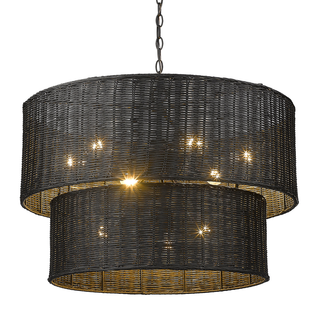 Golden Lighting Erma 9-light Chandelier in Matte Black